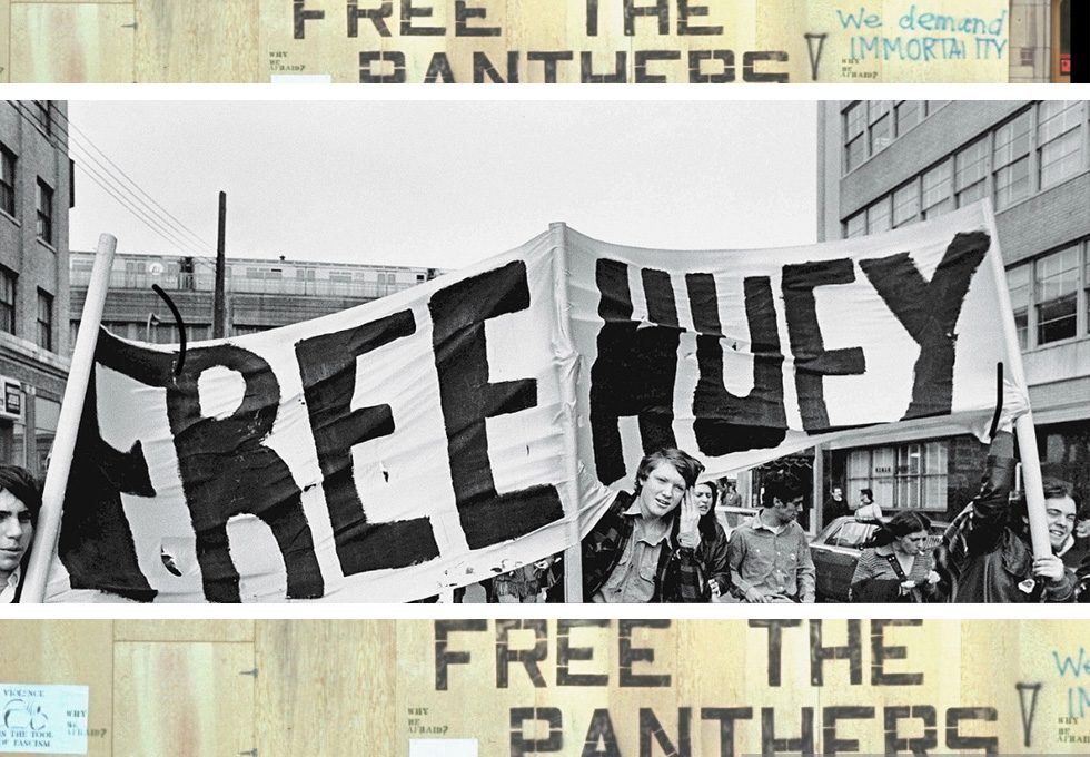 (Main) 'Free Huey' Rally In NYC

Demontrators march with a 'Free Huey' banner in support of the Black Panther Party, New York, New York, April 4, 1970. The banner refers to imprisoned Panther co-founder Huey Newton. (Photo by David Fenton/Getty Images)